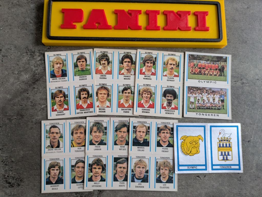 PANINI FOOTBALL 80 TONGEREN / OLYMPIC 8X STICKERS 1980, Hobby en Vrije tijd, Stickers en Plaatjes, Verzenden