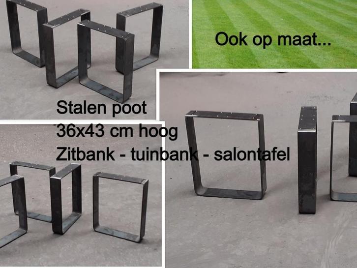 Bankpoten 36x43 cm hoog - OOK OP MAAT - zitbank - banken, Huis en Inrichting, Tafelonderdelen, Nieuw, Tafelpoot, 100 tot 150 cm