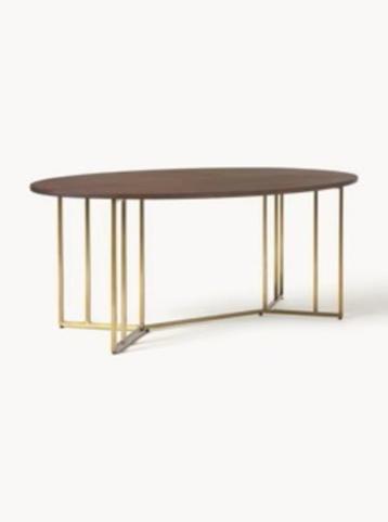 Ovale eettafel van mangohout te koop beschikbaar voor biedingen