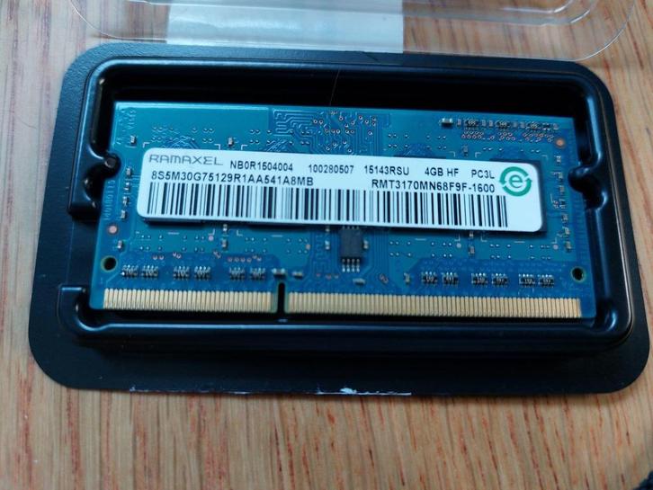 RAM DDR3 PC3L SO DIMM 4G, Computers en Software, RAM geheugen, Zo goed als nieuw, Laptop, 4 GB, DDR3, Ophalen of Verzenden