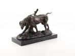 Statue de chien en bronze LIVRAISON GRATUITE, Antiquités & Art, Envoi, Bronze