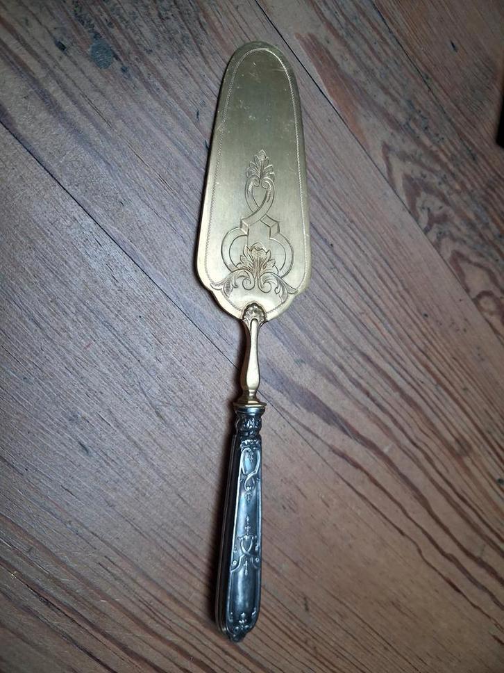 Zilver taartschep 19e eeuw, Antiek en Kunst, Antiek | Bestek, Ophalen of Verzenden