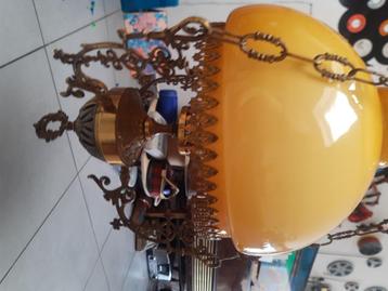 Lampe suspendue authentique avec breloque antique/lanterne à