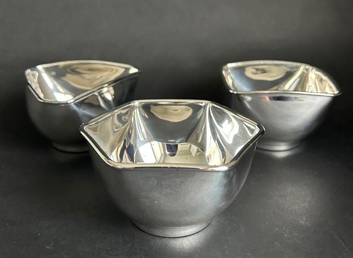 verzilverde kommetjes potjes HRW Fink Duits verzilverd, Antiquités & Art, Antiquités | Argent & Or, Enlèvement ou Envoi