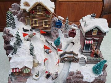 Verlicht kerstdorp kersttafereel (zie foto's) beschikbaar voor biedingen