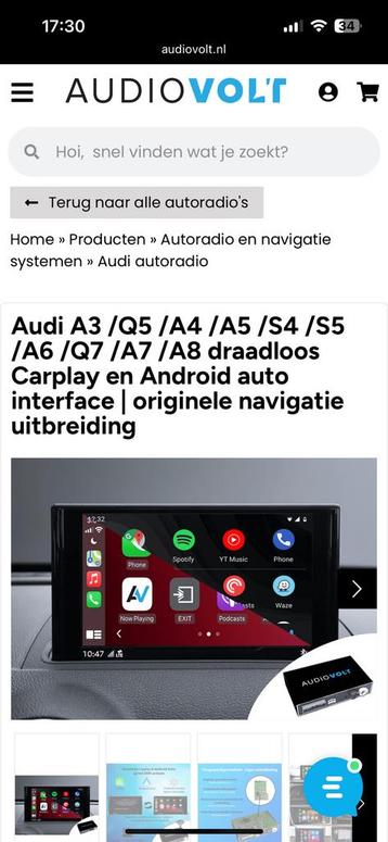 Audi A5…Apple Carplay Android Auto module beschikbaar voor biedingen
