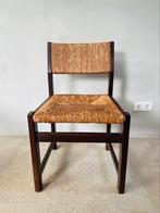 6 eetkamerstoelen ‘70 Spectrum, Ophalen, Riet of Rotan, Bruin, Zo goed als nieuw