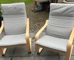 Ikea stoelen , lichtgrijze stof ., Gris, Ikea stoelen, Comme neuf, Deux