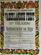 affiche CHERSCAMP " Vaderlandsch feest 75 e verjaaring 1905, Ophalen of Verzenden, A1 t/m A3, Overige onderwerpen, Rechthoekig Staand