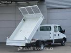 Iveco Daily 35C16 3.0L Kipper met Kist Dubbel Cabine Dubbell, Auto's, Stof, Gebruikt, Euro 6, 4 cilinders