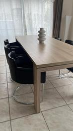 6 eetkamerstoelen, Gebruikt, Bruin, Ophalen of Verzenden, Metaal