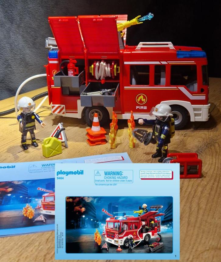 Playmobil Brandweerwagen (9464) - Zo Goed als Nieuw!, Kinderen en Baby's, Speelgoed | Playmobil, Zo goed als nieuw, Complete set