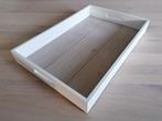 3x Dienblad large hout home mdf Natuurlijk - Wit 45x30x6,5, Ophalen of Verzenden, Zo goed als nieuw, Rechthoekig, Hout