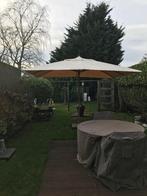 Parasol + voet + beschermhoes, Tuin en Terras, Parasols, Ophalen, Zo goed als nieuw, 2 tot 3 meter, Stokparasol