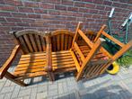 4 houten tuinstoelen, Tuin en Terras, Tuinstoelen, Ophalen, Zo goed als nieuw