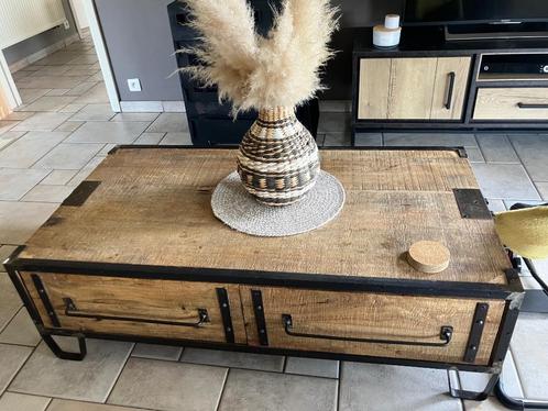 Landelijke salontafel, Huis en Inrichting, Tafels | Salontafels, Minder dan 50 cm, 50 tot 100 cm, 100 tot 150 cm, Rechthoekig