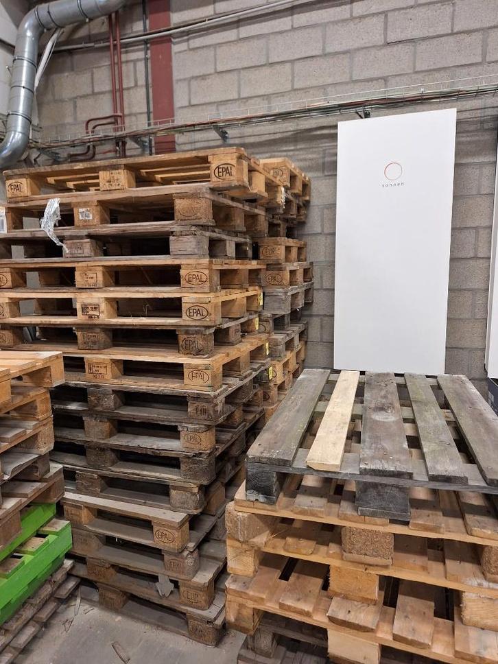 Europallets per 10 af te nemen (8€/st), Doe-het-zelf en Bouw, Hout en Planken, Gebruikt, Pallet, Ophalen