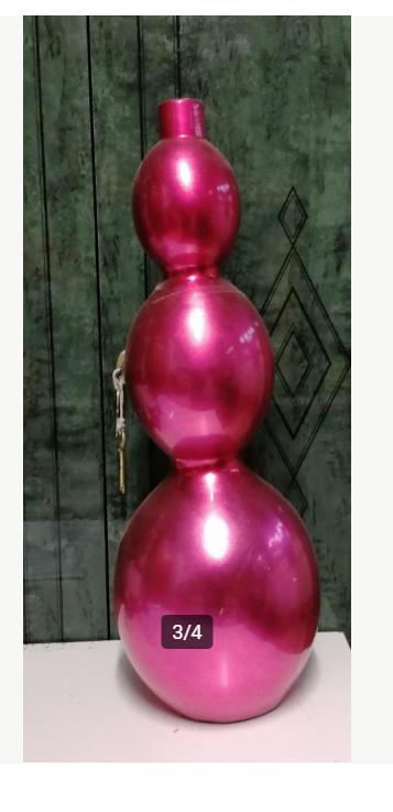 grand vase rose h55 diam 20 cm, 75 cm ou plus, Autres couleurs, Enlèvement, Utilisé