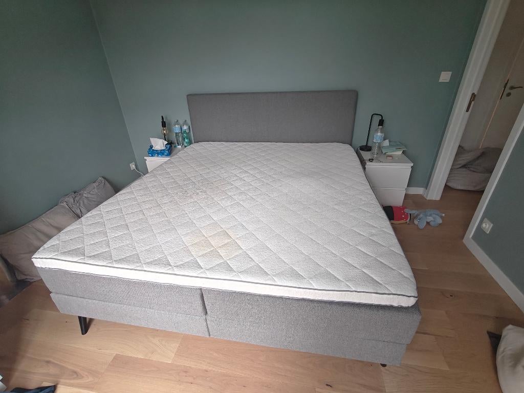 Boxspring (YGO) met topper, Huis en Inrichting, Slaapkamer | Boxsprings, Ophalen, Gebruikt, Tweepersoons, 180 cm