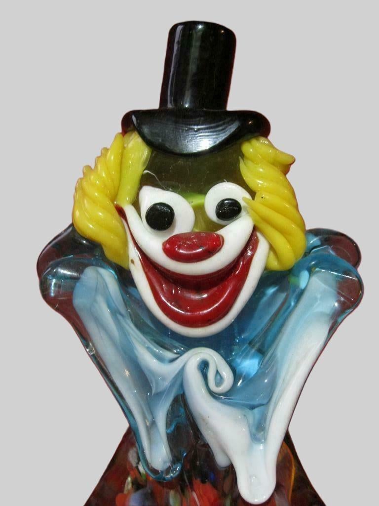 Mooie Murano aparte clown (36,5cm hoogte!)., Antiek en Kunst, Antiek | Glaswerk en Kristal, Ophalen