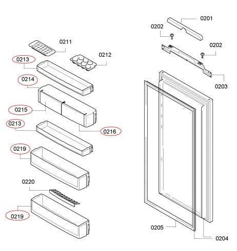 Accessoires porte frigo Siemens, Enlèvement, Utilisé