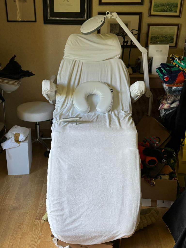 Elektrische behandelstoel / massagestoel – verstelbaar – wit, Enlèvement, Neuf