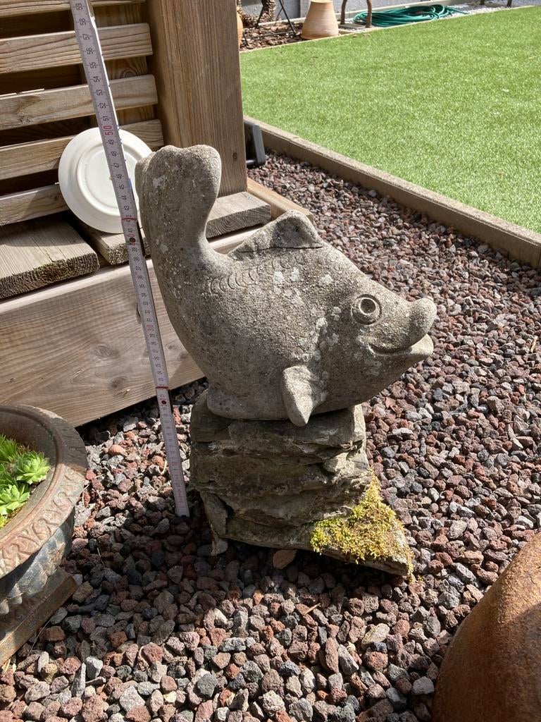 Vis beton fontein, Ophalen, Gebruikt, Beton, Fontein