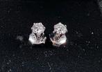 Boucles d'Oreilles en Or Blanc 18K et Diamants, Puces ou Clous, Comme neuf, Or, Enlèvement