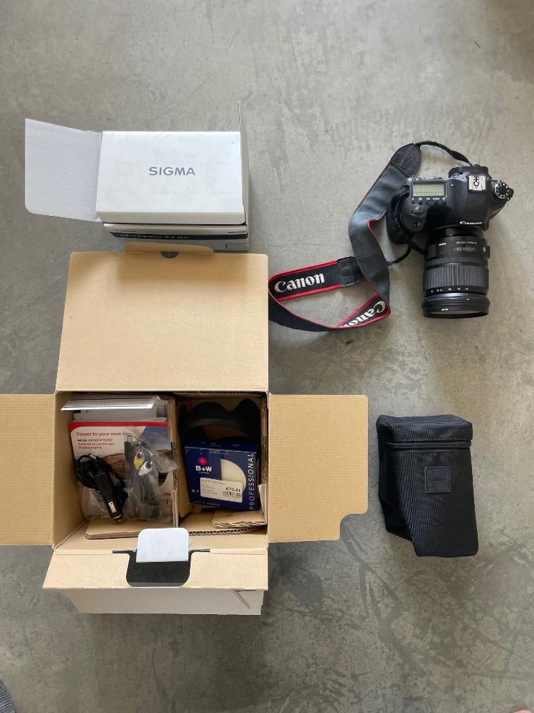 Canon EOS 6D + Sigma 24-105 lens + accessoires, Audio, Tv en Foto, Fotocamera's Digitaal, Zo goed als nieuw, Spiegelreflex, Canon