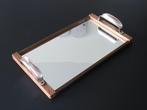 Art Deco Dienblad jaren 49 - Vintage spiegel plateau, Enlèvement ou Envoi, Utilisé, Rectangulaire