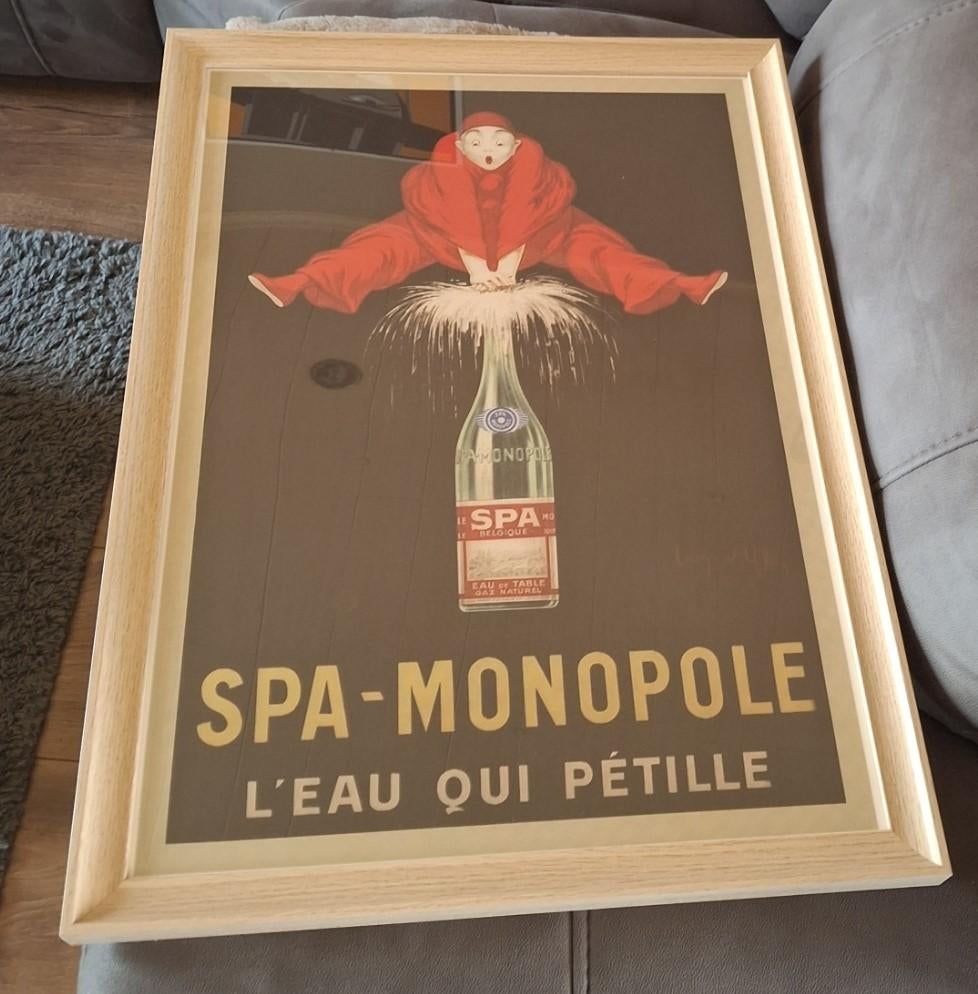Vintage SPA Monopole affiche - Jean d'Ylen - 70x50cm, Verzamelen, Merken en Reclamevoorwerpen, Zo goed als nieuw, Reclamebord