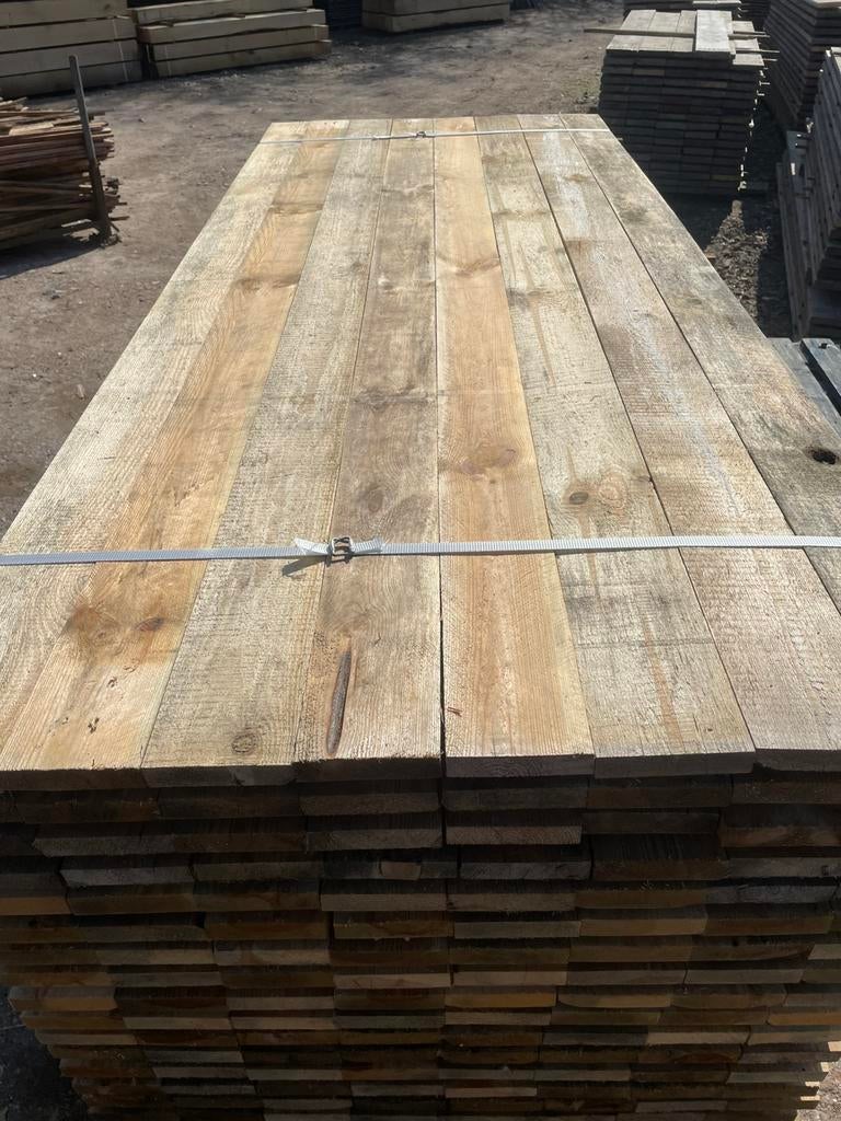 Planches de bois de grange de 150 m2, Bricolage & Construction, Bois & Planches, Planche, Pin, 200 à 250 cm, Enlèvement