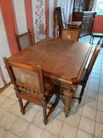 Table et chaises en chêne massif, Antiquités & Art, Enlèvement