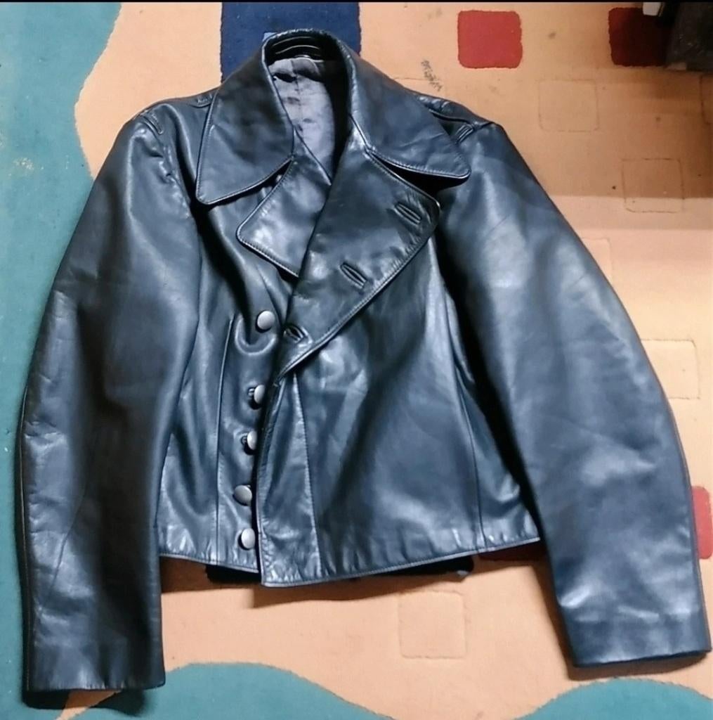 Blouson croisé cuir militaire marine blindé BW, Collections, Objets militaires | Général, Marine, Envoi
