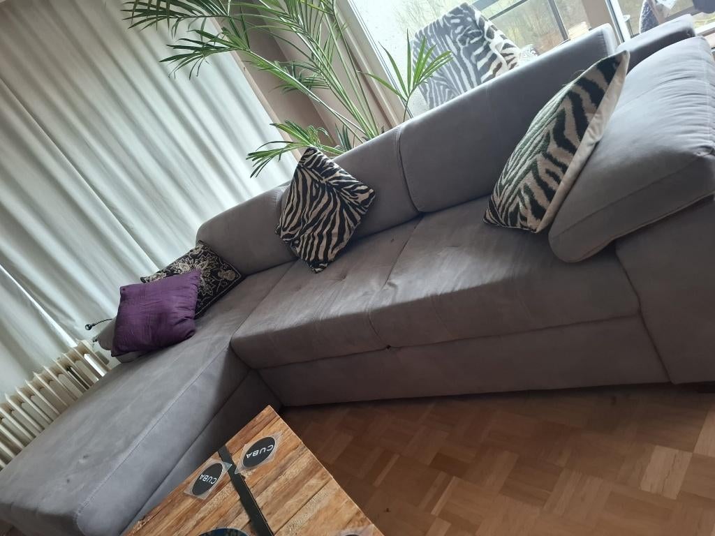 Quasi nieuw hoeksalon in perfecte staat, Ophalen, Zo goed als nieuw, Stof, Modern