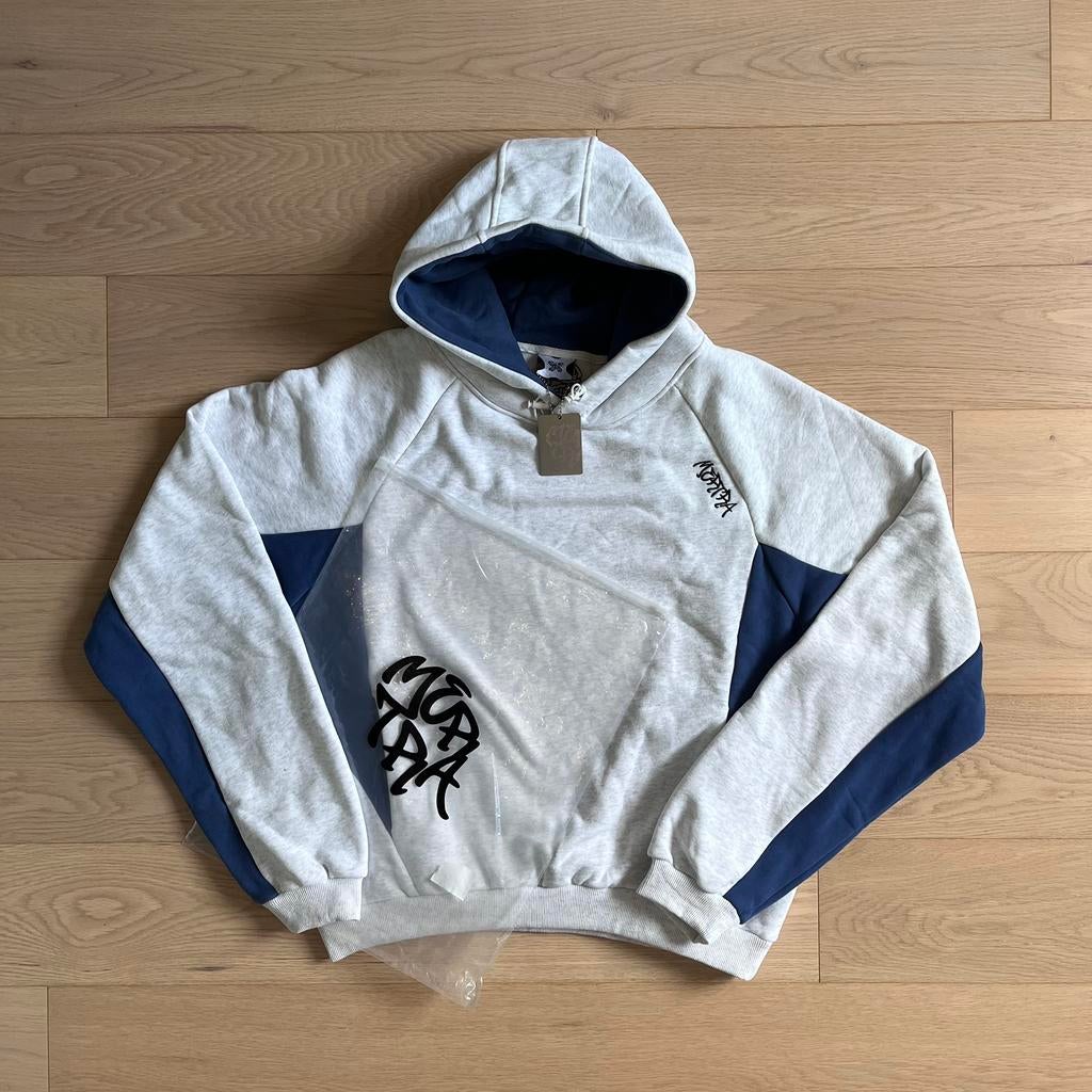 Mertra Hoodie - Grijs & Blauw - Maat S - Met Prijskaart, Envoi, Neuf, Taille 46 (S) ou plus petite, Gris