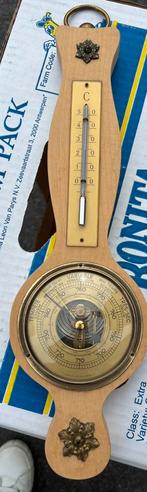 Vintage houten weerstation, Audio, Tv en Foto, Weerstations en Barometers, Ophalen, Zo goed als nieuw, Weerstation