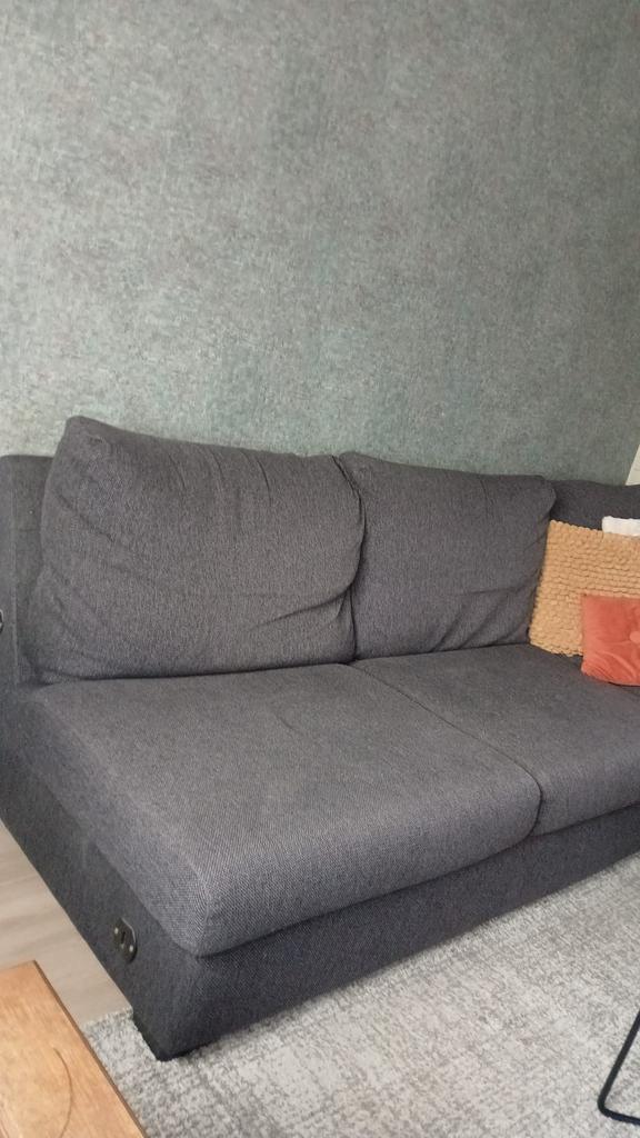 Antraciet grijs salon in geweven stof., Ophalen, Gebruikt, Stof