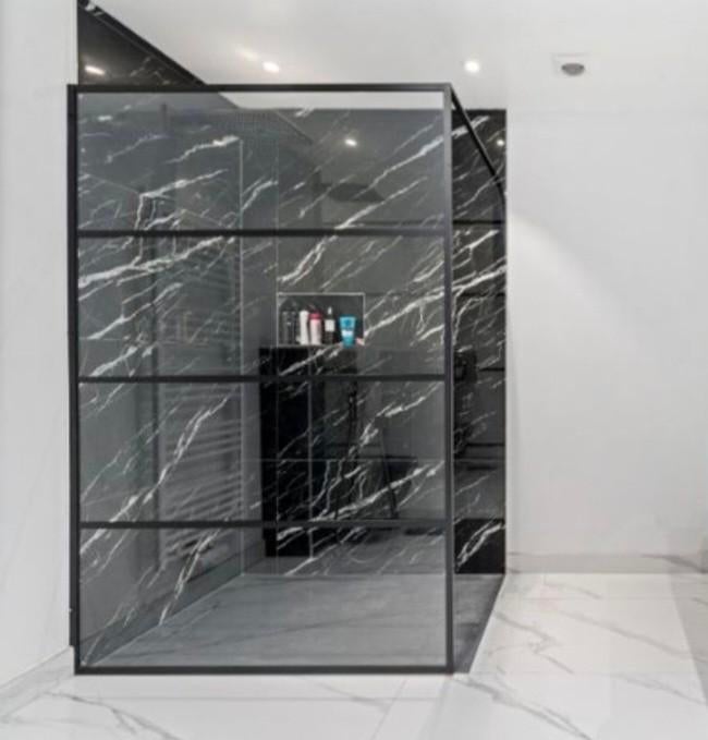 Douchewand - zwart, Ophalen