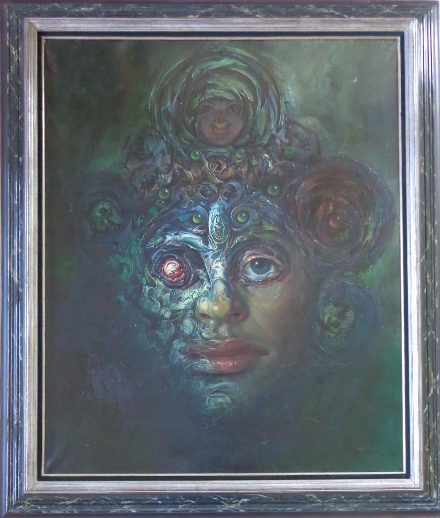 ROGER VAN BELLEGHEM / MYSTERIEUS / OLIEVERF DOEK 148x126cm, Ophalen