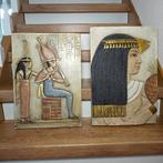 2 assiettes en relief de style égyptien 45cm, Enlèvement