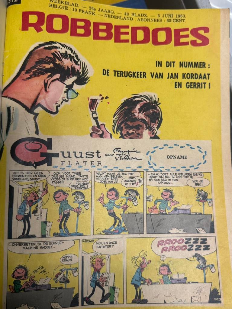 Robbedoes 1963 (nrs 1312–1342) met LuckyLuke, Une BD, Enlèvement, Utilisé