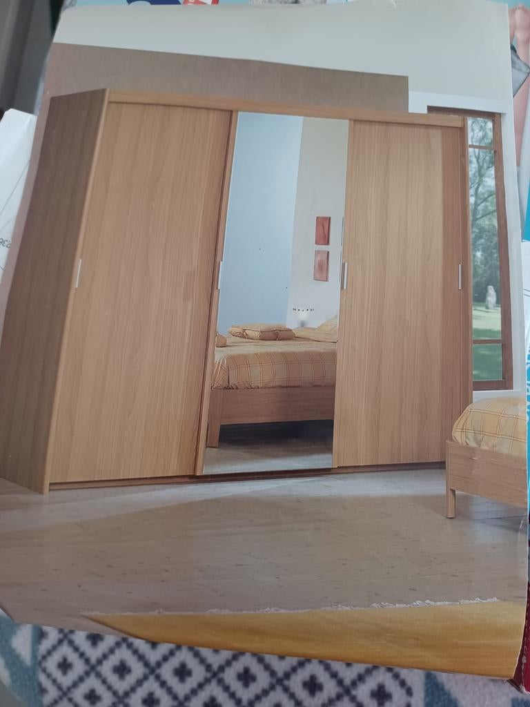 Garderobe + lit + 2 tables de nuit, Maison & Meubles, Chambre à coucher | Chambres à coucher complètes, Enlèvement