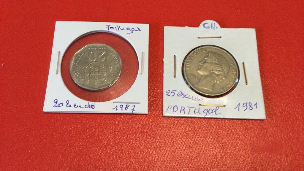 2 pièces de Portugal, Timbres & Monnaies, Monnaies | Europe | Monnaies euro, Enlèvement ou Envoi, Portugal