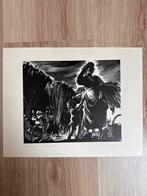 Lino Moeder en kind na de oogst. 38/50., Ophalen of Verzenden