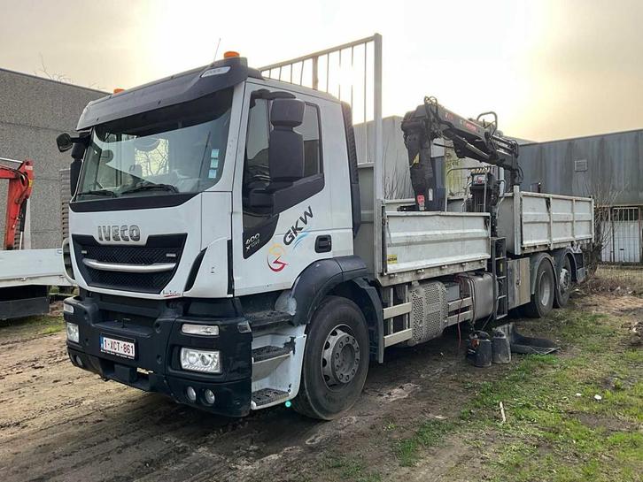 Camion grue IVECO 400 Stralis X-Way 2019, Autos, Camions, Entreprise, Iveco, Autres carburants
