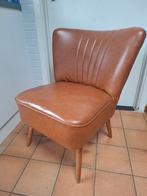 Vintage cognackleurig cocktailstoeltje, Huis en Inrichting, Fauteuils, Ophalen