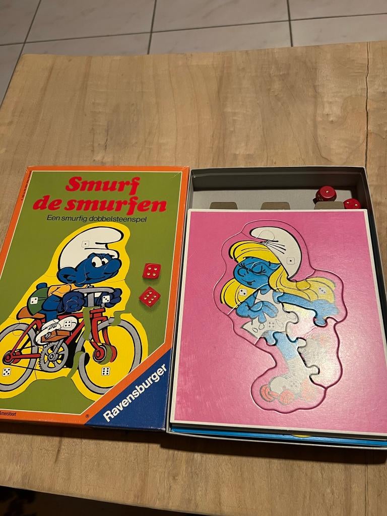 Smurf De Smurfen, een smurfig dobbelsteenspel, Collections, Schtroumpfs, Enlèvement ou Envoi, Geen idee, Comme neuf, Ravensburger