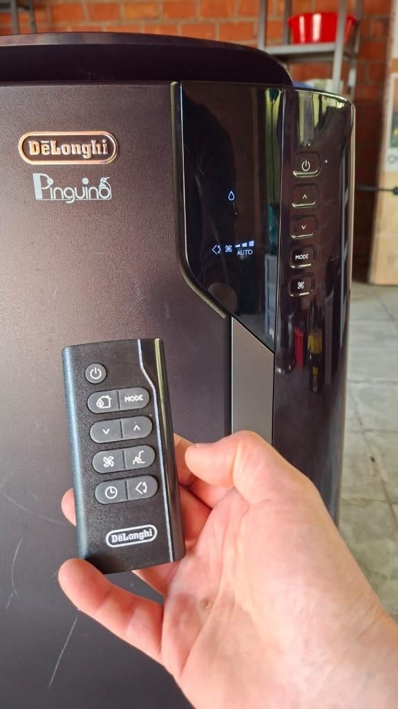 Mobiele airco Delonghi Pinguino PAC EX130 Silent + raamkit, Ophalen, Timer, 3 snelheden of meer, Gebruikt