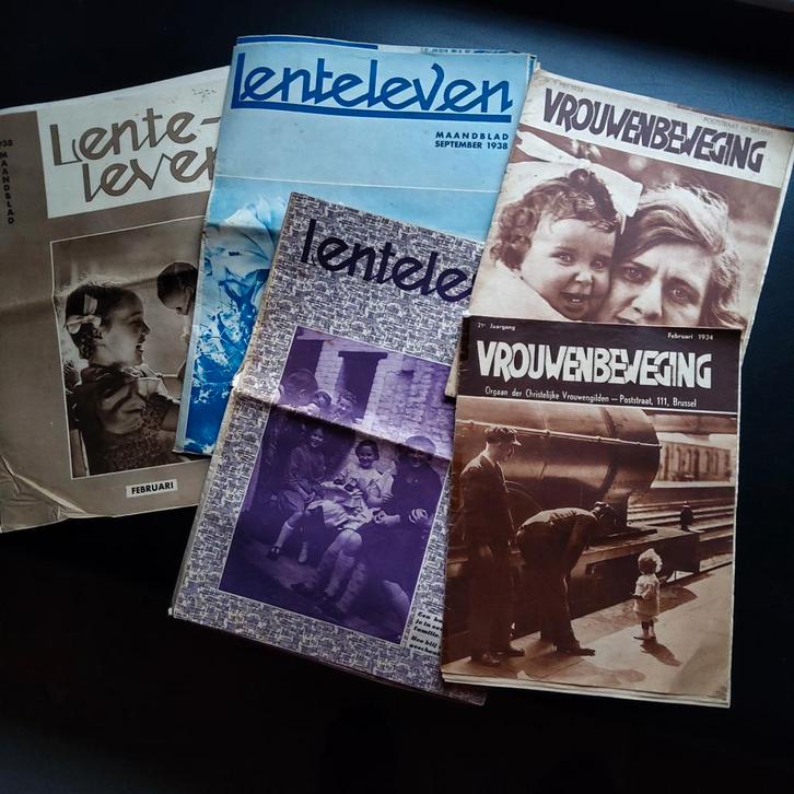 5 voor- oorlogse maandbladen: vrouwenbeweging jaren 1930., Antiek en Kunst, Antiek | Boeken en Manuscripten, Ophalen of Verzenden